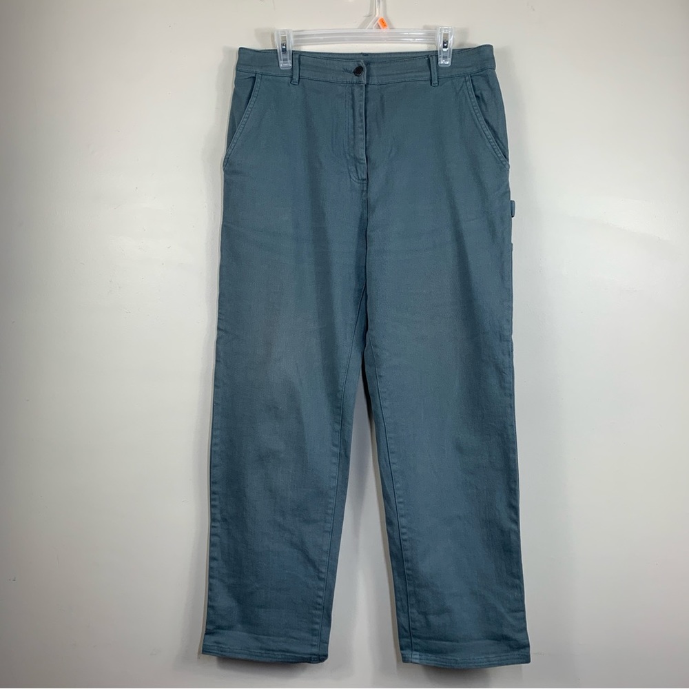 Seasalt Cornwall Women’s Straight leg Organic Cotton Utility Green Pants-Size 10